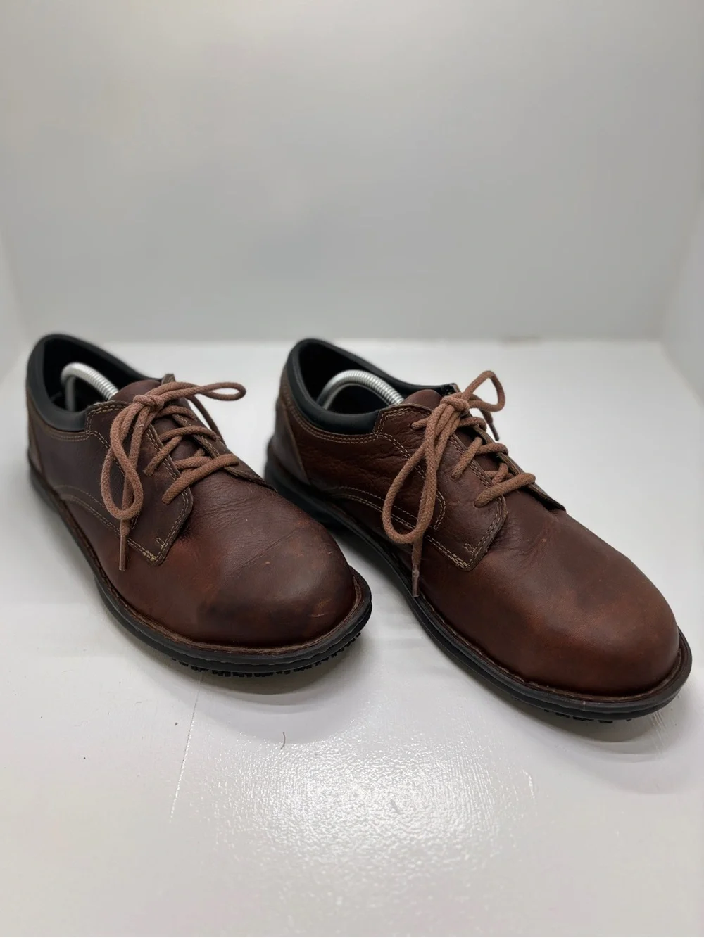 Timberland PRO 85590 Brown Leather Oxford Work Shoes Men's Size 10M Slip Resista